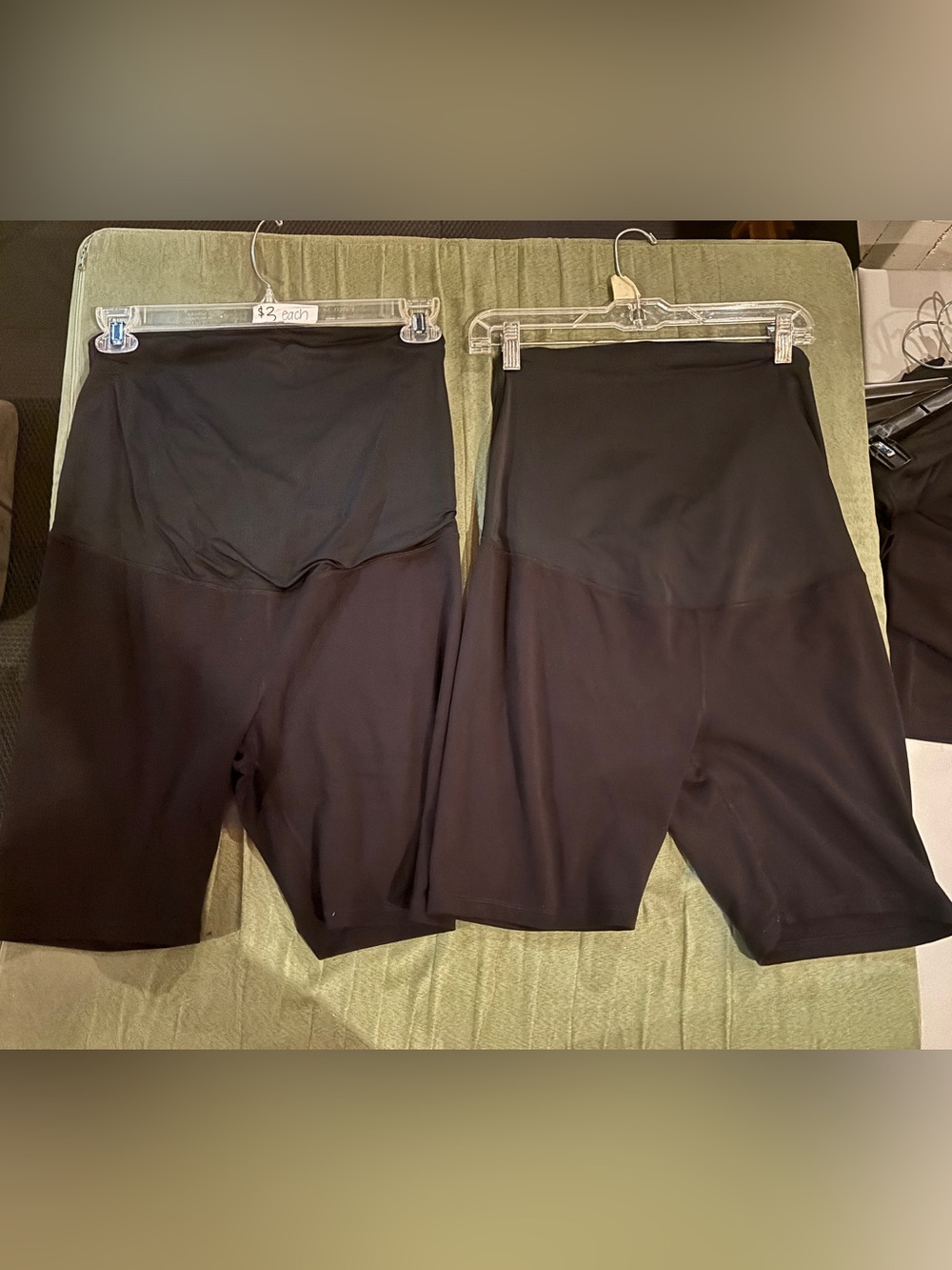 Ingrid & Isabel Black Athletic Maternity Shorts - Picture 1 of 5